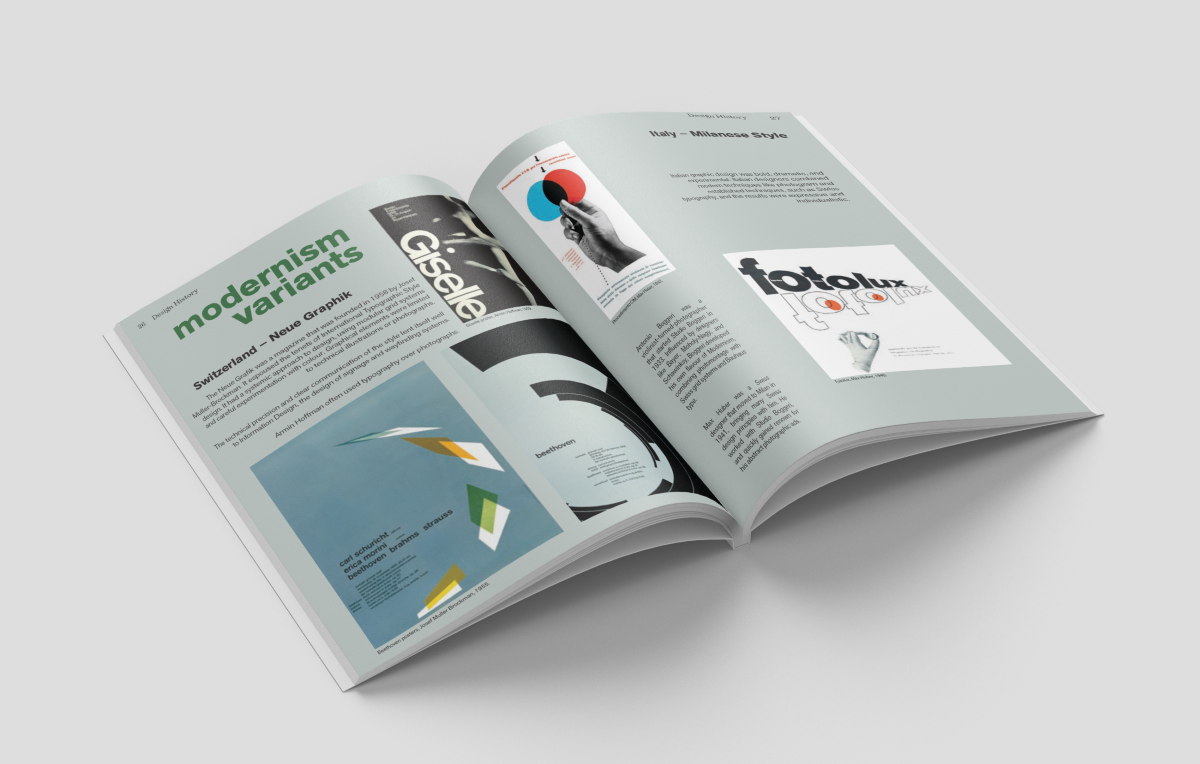 design history magazine open to modernism spread